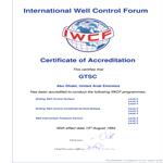 IWCF Certificate of Accreditation
